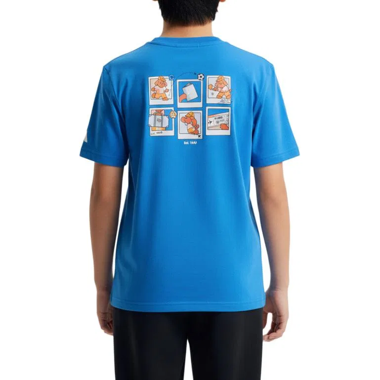 Детская футболка с круглым вырезом Adidas, Blue — фото 3