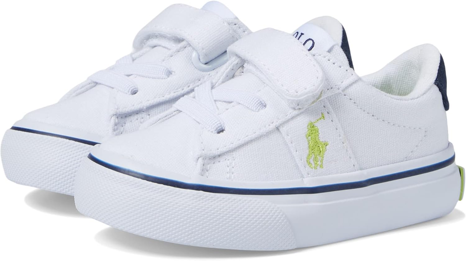 

Кроссовки POLO RALPH LAUREN Girl's Sayer (Little Kid), белый/синий/темно-синий