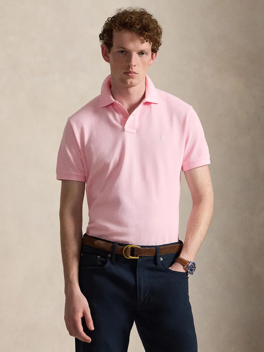 Рубашка Polo Ralph Lauren светло-розового цвета — фото 3