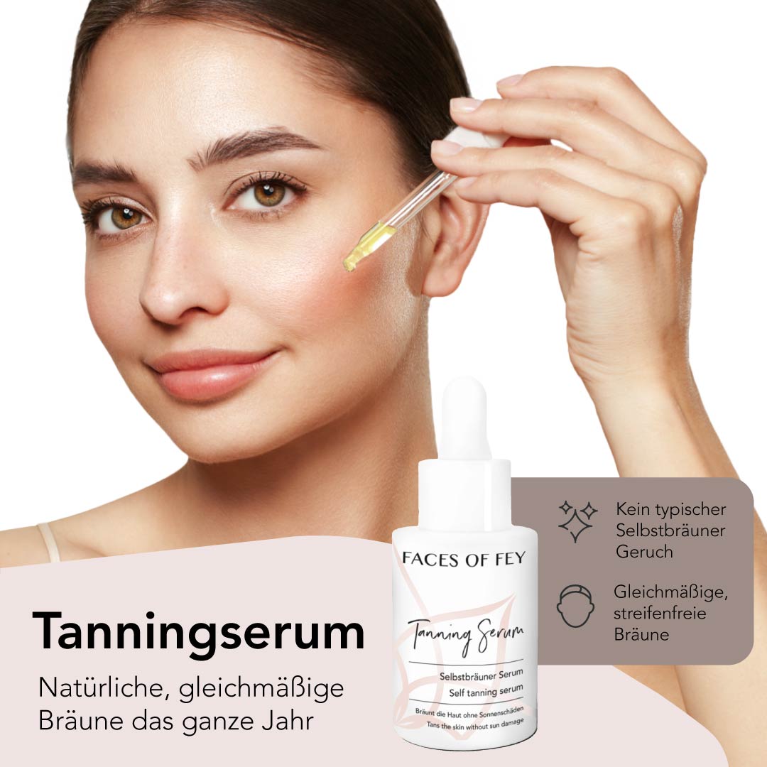 Средство для загара tanning serum 30ml Faces Of Fey, объем 30мл — фото 2