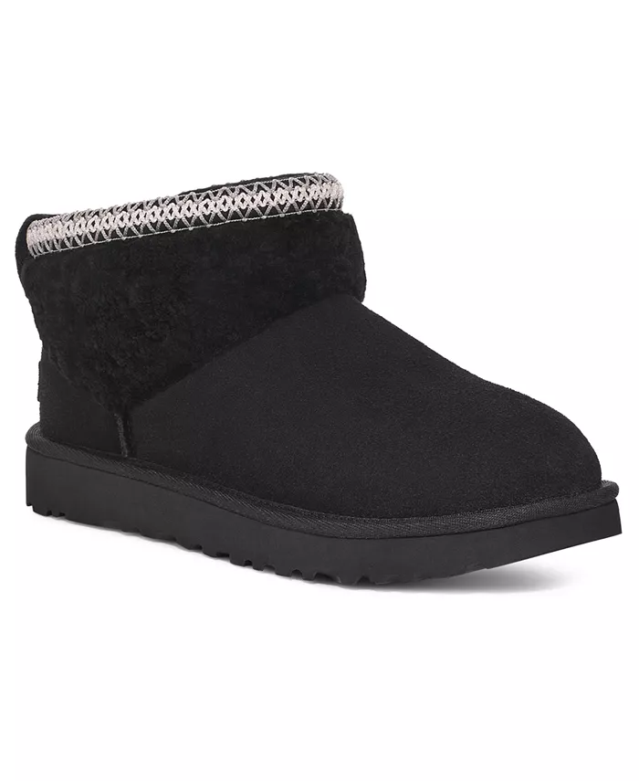 Женские классические ботинки UGG Ultra Mini Max Curly Ugg, черный