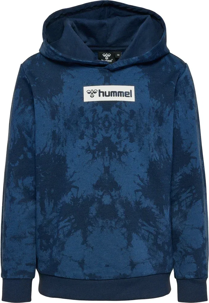Капузенпуловер для детей с принтом Hummel, синий — фото 3