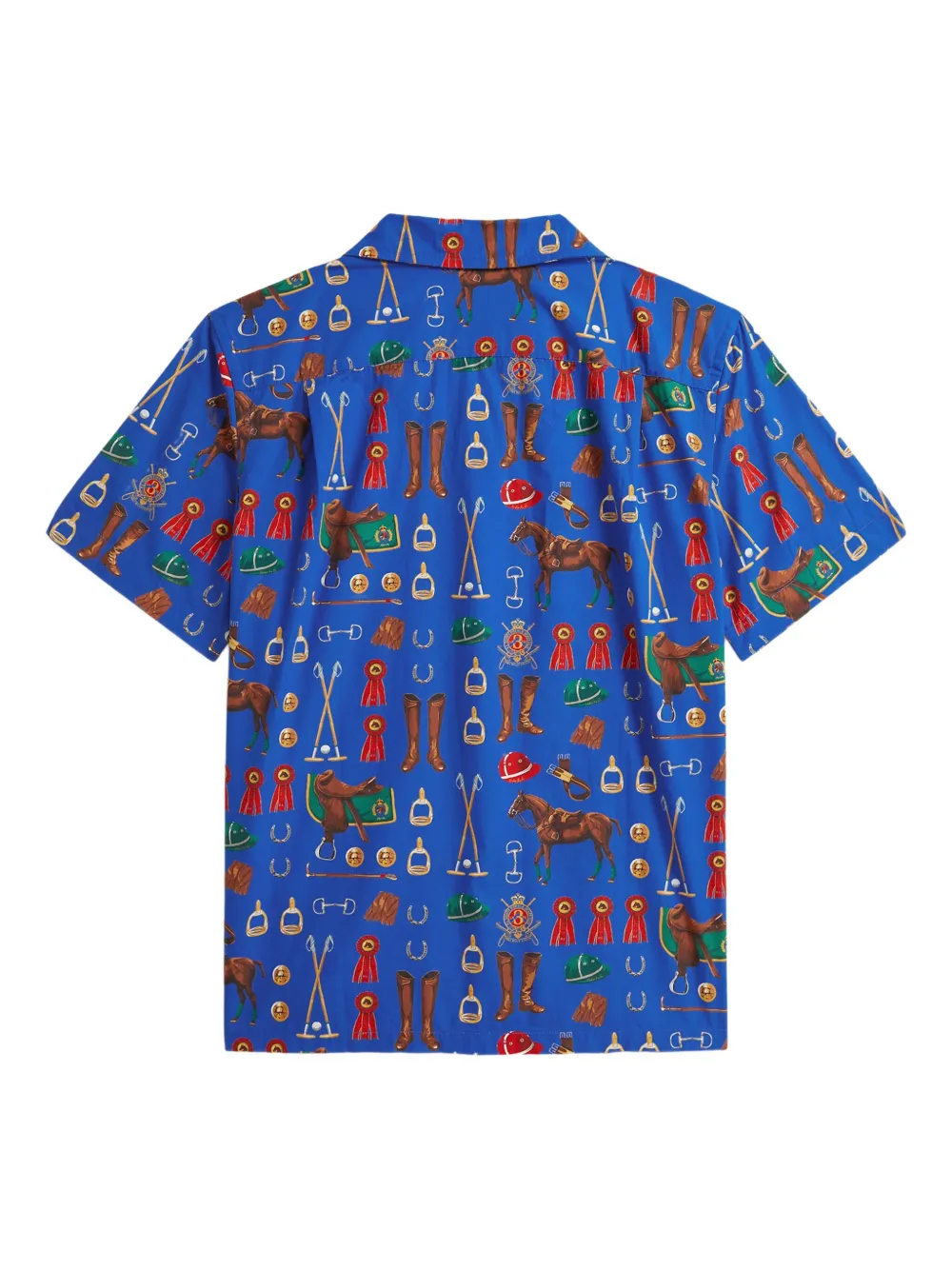 Рубашка с принтом Polo Ralph Lauren Kids, синий — фото 2