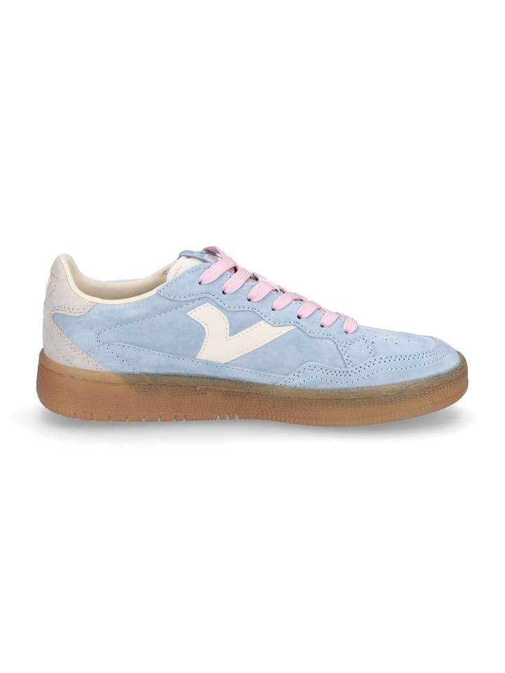 Кроссовки на шнуровке Victoria Shoes, светло-синий — фото 4