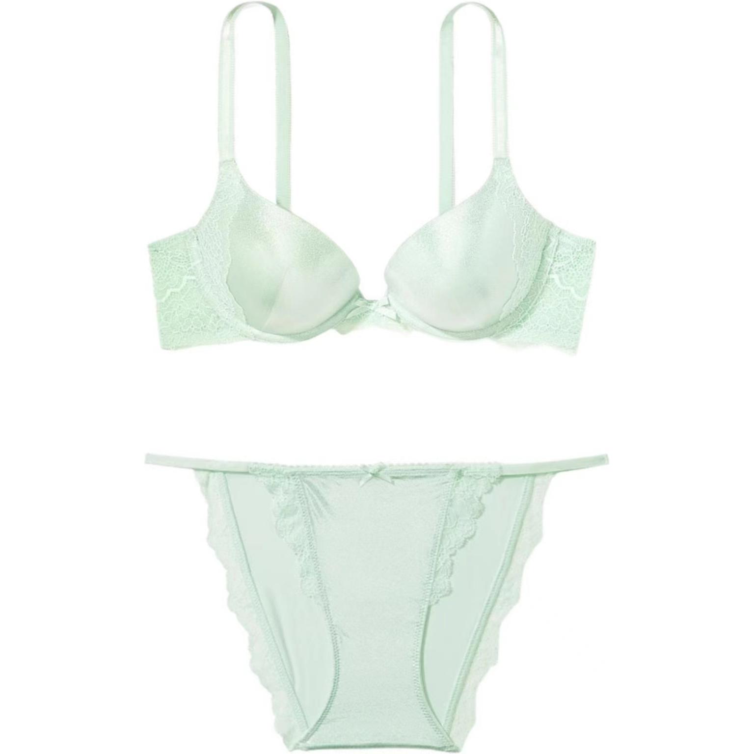

Комплект нижнего белья женский зеленый Victoria's Secret