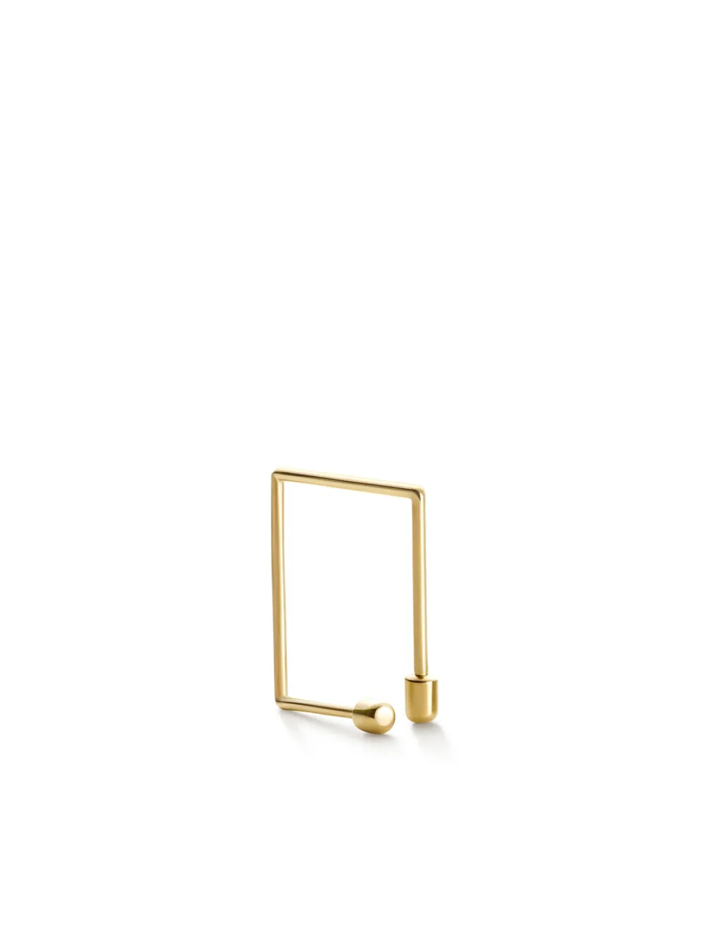 

Серьга Twist Square 02 из желтого золота с бриллиантами Shihara, золотой