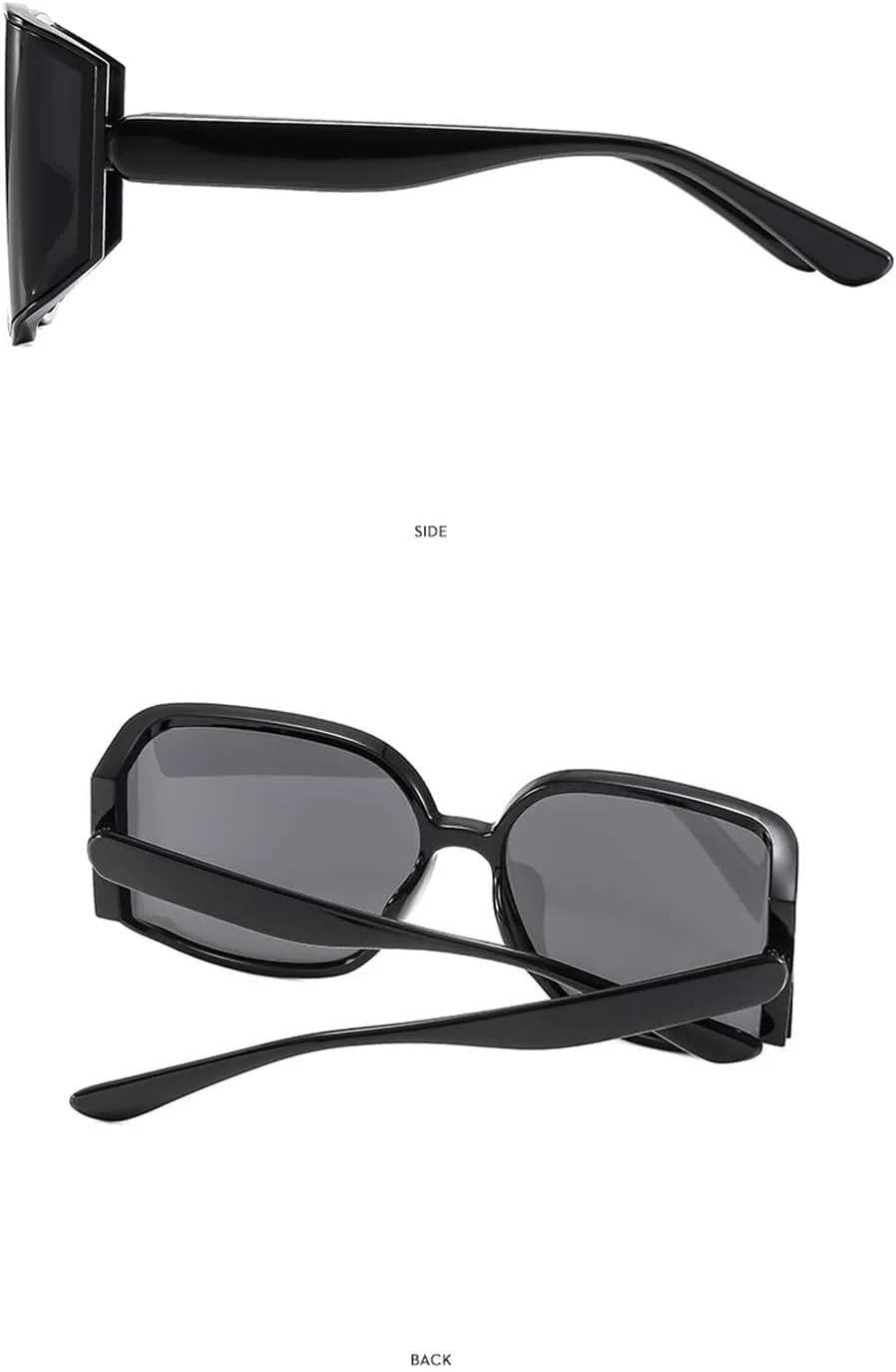 

Солнцезащитные очки большого размера для мужчин и женщин, для активного отдыха, для вождения, отпуска, покупок, декоративные солнцезащитные очки Generic, Black