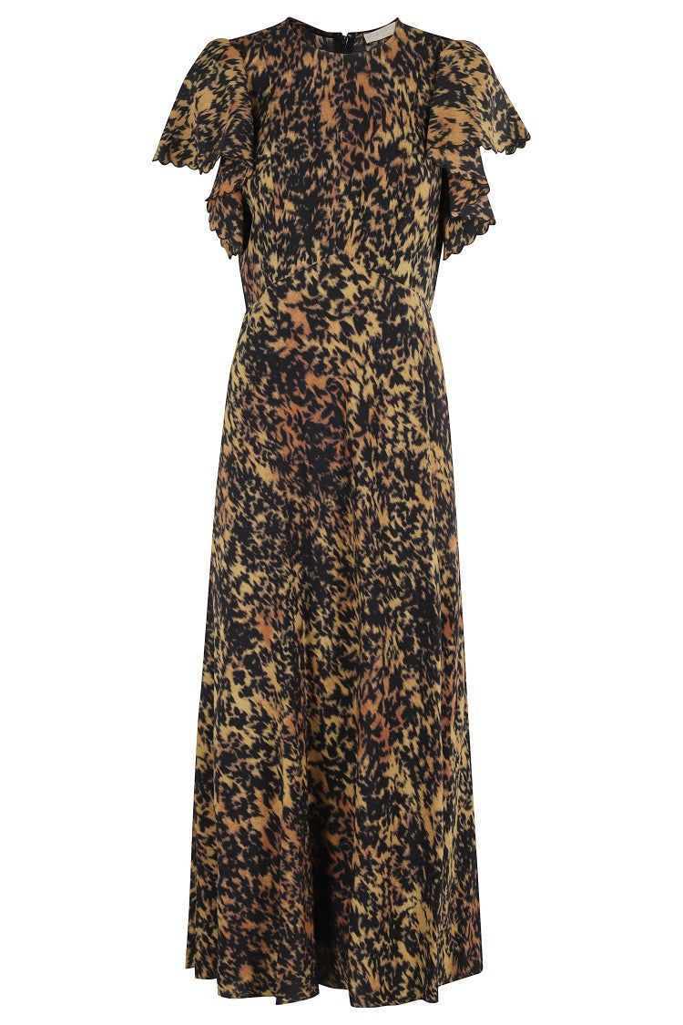 

Платье миди с воздушными рукавами-крылышками Blithe Flutter Ulla Johnson, мультиколор