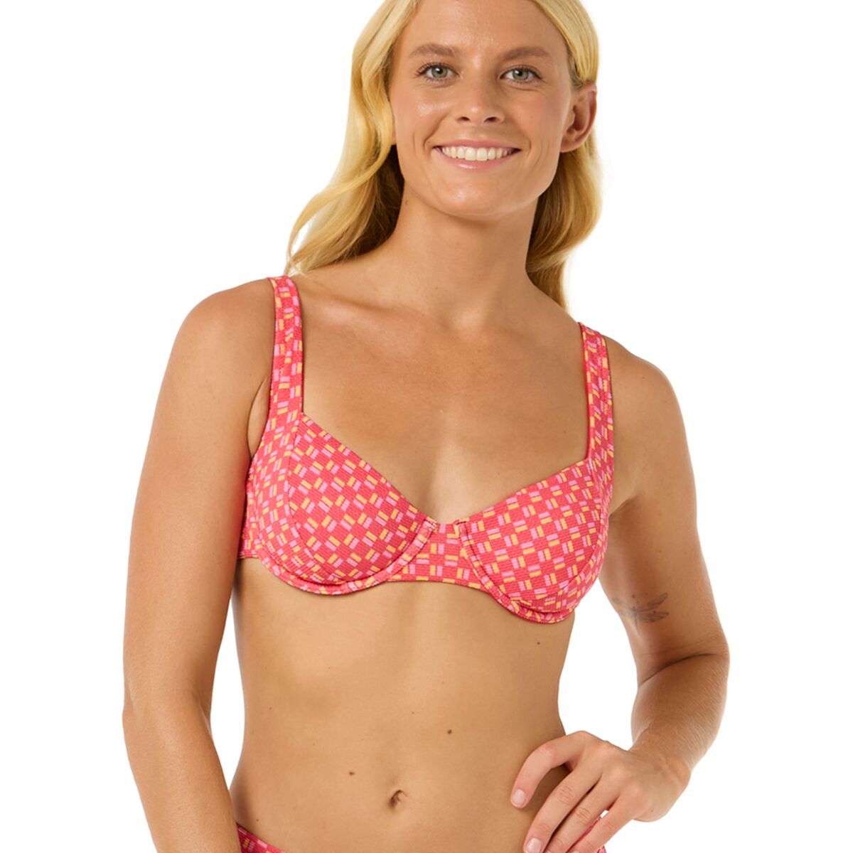 

Бюстгальтер-бикини балконет с чашкой d Rip Curl, красный