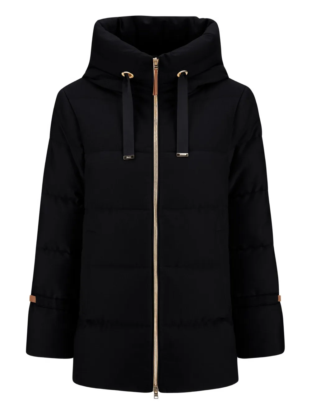 

Стеганая куртка с капюшоном Herno, черный