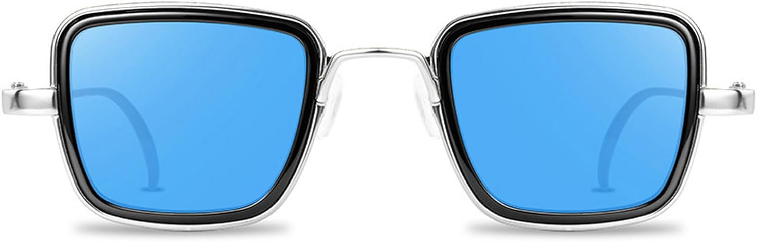 

Винтажные металлические панк-солнцезащитные очки для мужчин и женщин, квадратные солнцезащитные очки для мужчин и женщин, стильные ретро-очки, защита от УФ-излучения UV400 mincl, C2