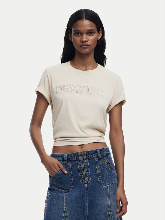 

Футболка обычного кроя Brandy 25SWTK17 Desigual, экрю