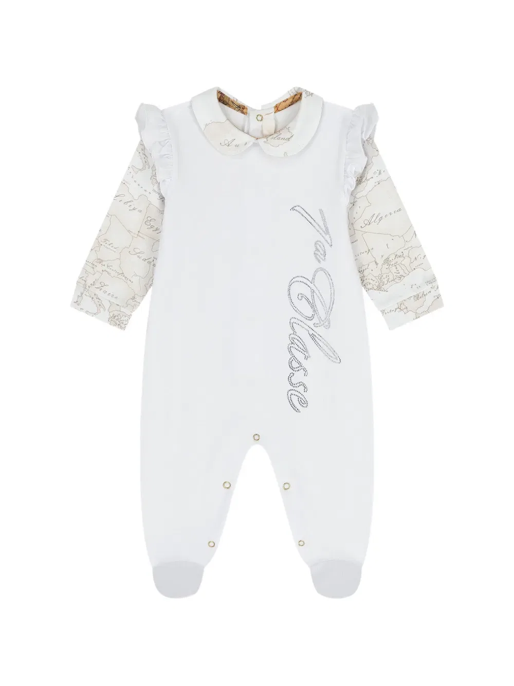 Детский комбинезон с оборками Alviero Martini Kids, белый