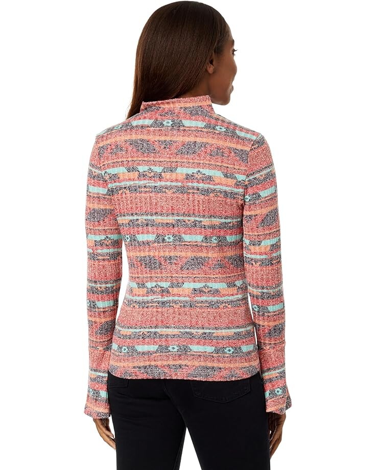 

Топ Wrangler Retro Fluted Sleeve Top, цвет Orange/Turquoise