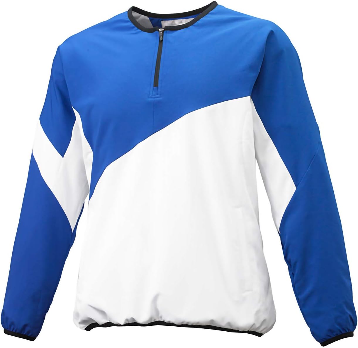 

Мужская футболка с длинным рукавом SSK для кросс-тренинга, с застежкой-молнией до середины груди, белый/синий