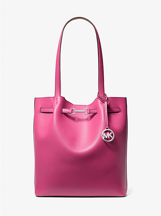 

Большая сумка-тоут Carson из шагреневой кожи Michael Kors, розовый
