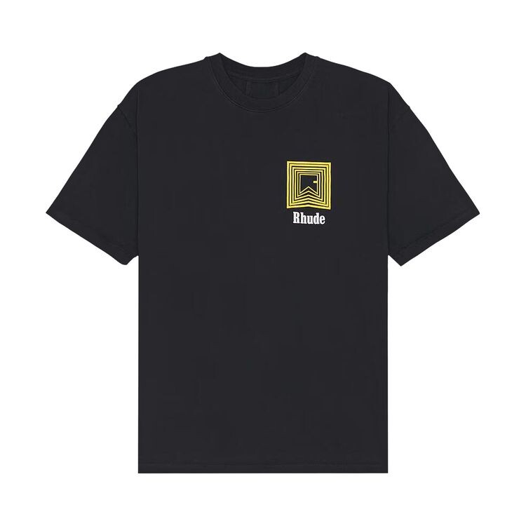 

Футболка Rhude Chevron Logo Repeat Tee Vintage Black, черный