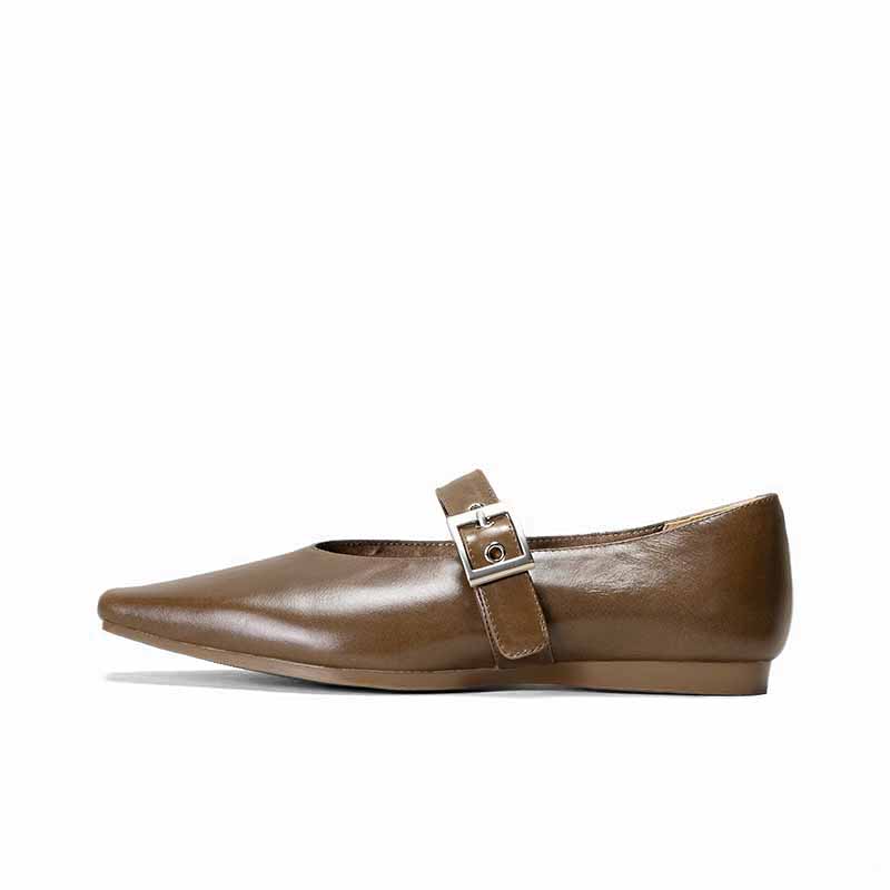 SHOEMAKER QUEEN Коричневые женские балетки Мэри Джейн, цвет Brown