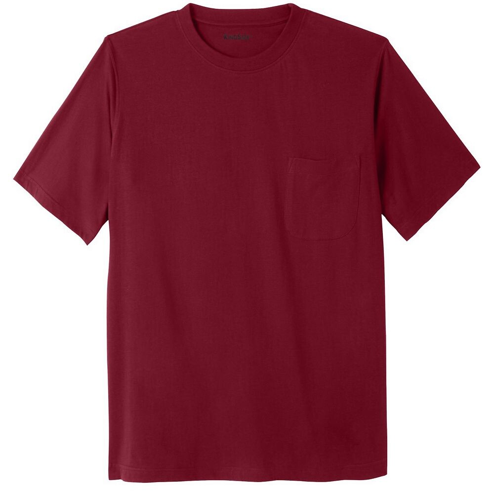 

Мужская ультралегкая комфортная футболка Kingsize Big & Tall KingSize, цвет Rich Burgundy