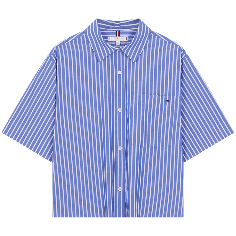 

Футболка с коротким рукавом и карманом Tommy Hilfiger, синий/белый