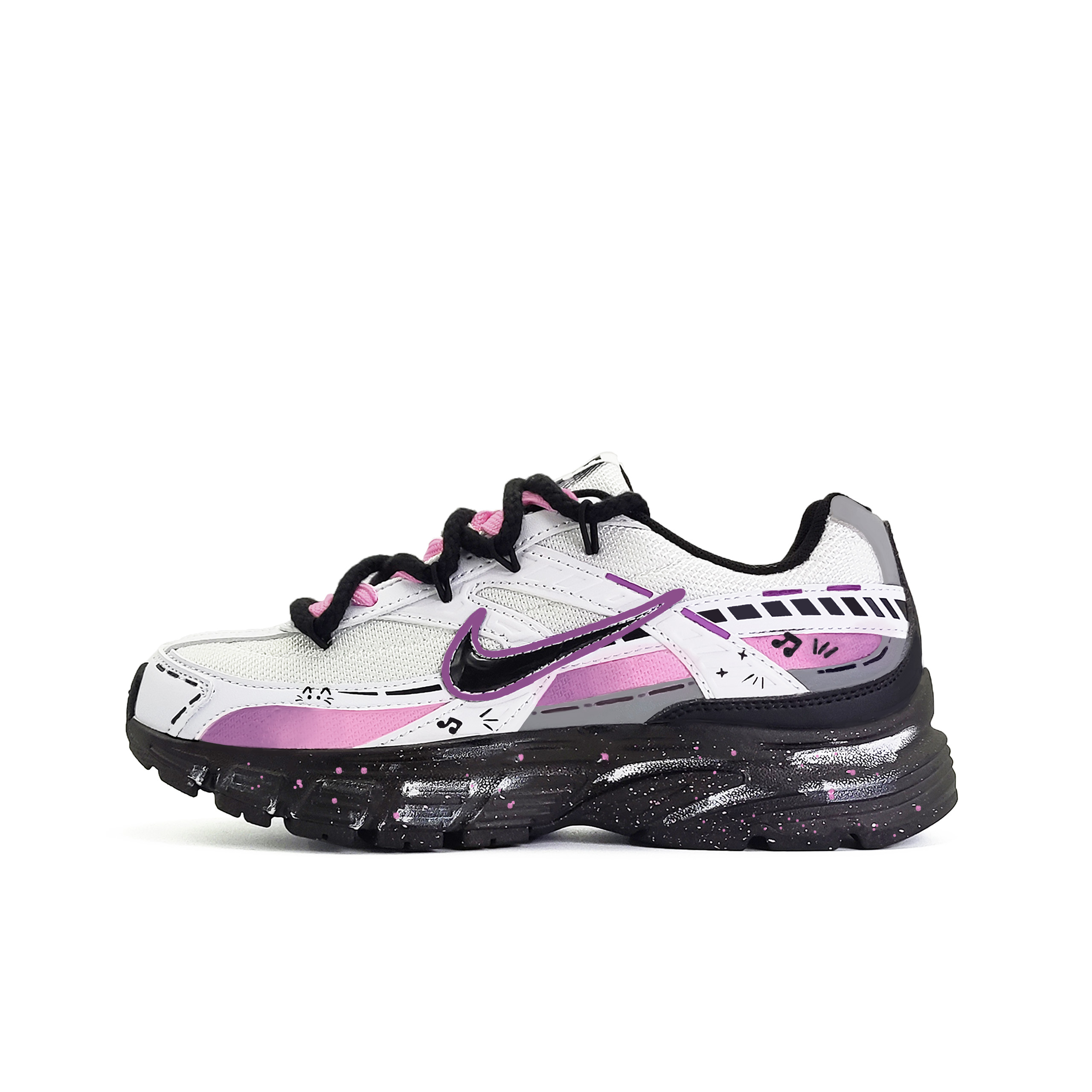 

Nike Инициатор Беговые Кроссовки Унисекс Черный Белый Розовый, цвет Black White Pink