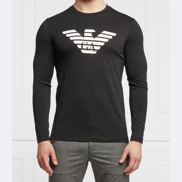 

Облегающий крой с длинным рукавом Emporio Armani, черный