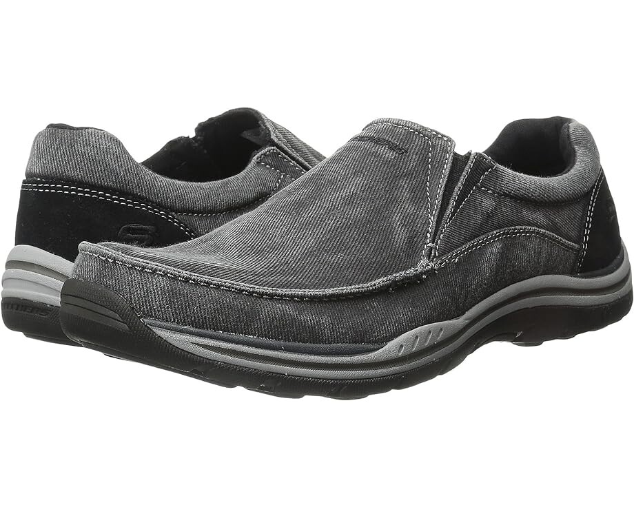 

Лоферы SKECHERS Expected - Avillo, цвет Black Canvas/Suede