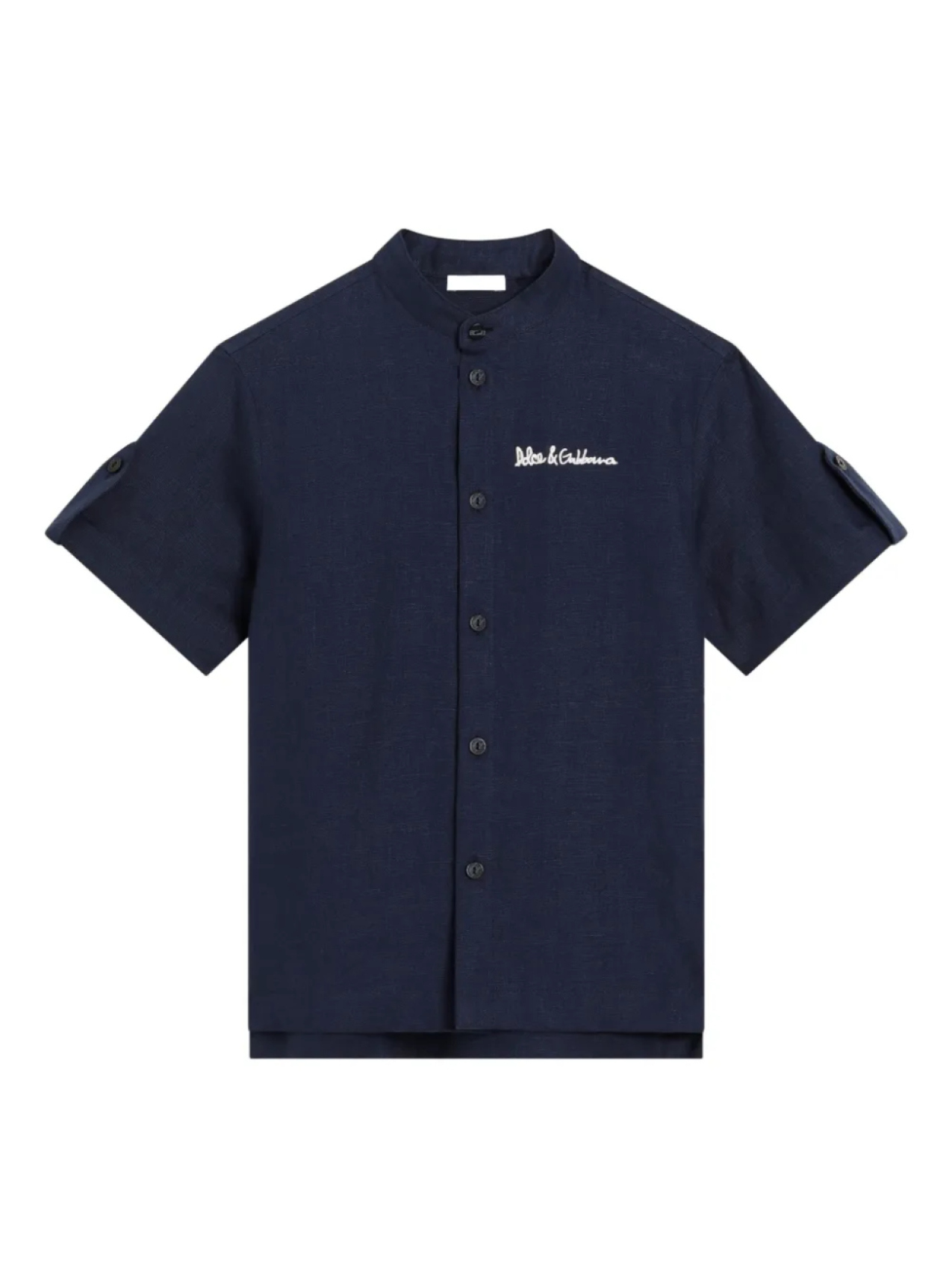 

Dolce & Gabbana Kids рубашка с вышивкой, синий