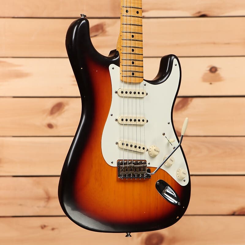 

Электрогитара Fender Custom Shop Limited Kyle McMillin Masterbuilt 1958 Stratocaster Relic - Faded/Aged Chocolate 3 Tone Sunburst - R129006 - PLEK'd