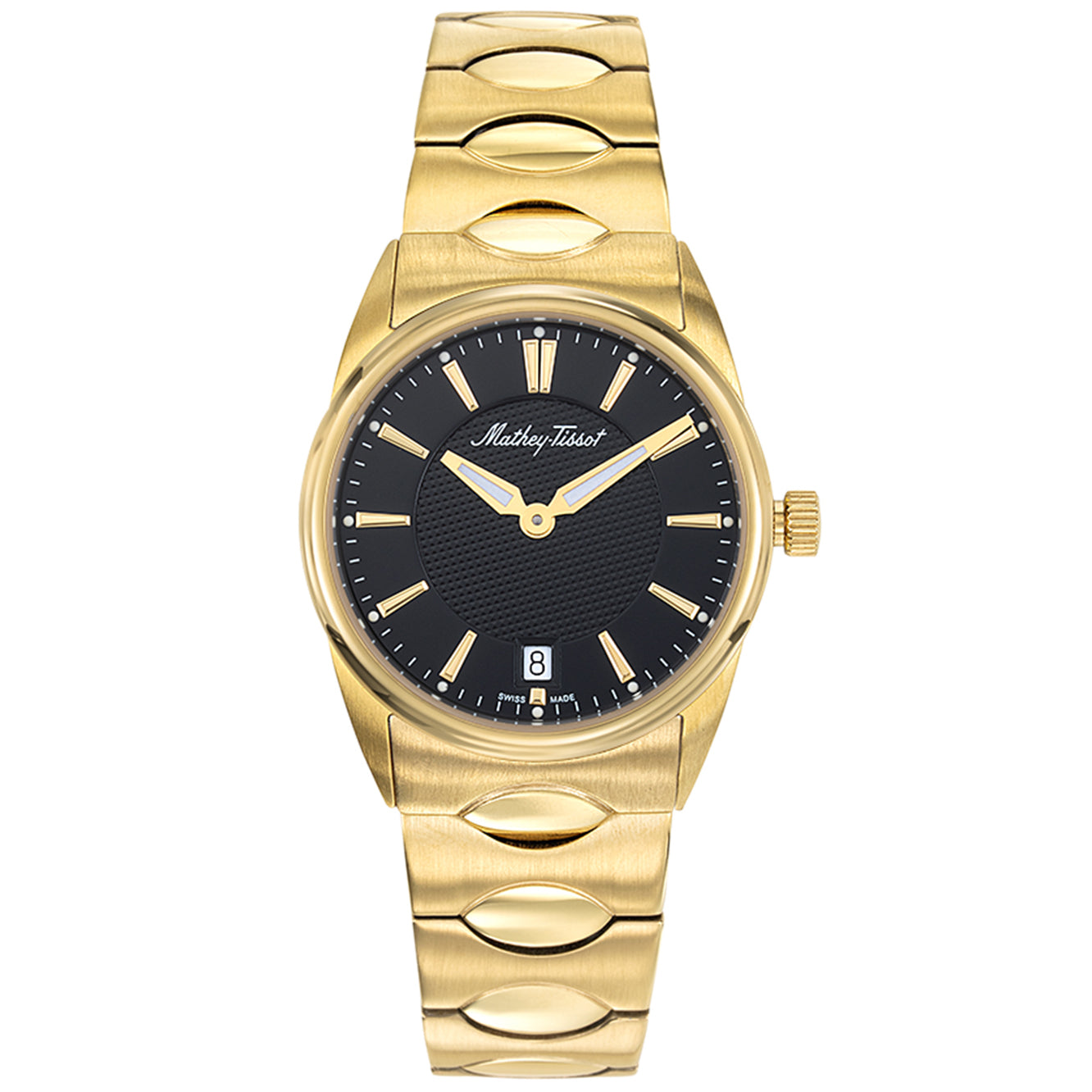 

Женские классические часы Mathey Tissot с черным циферблатом