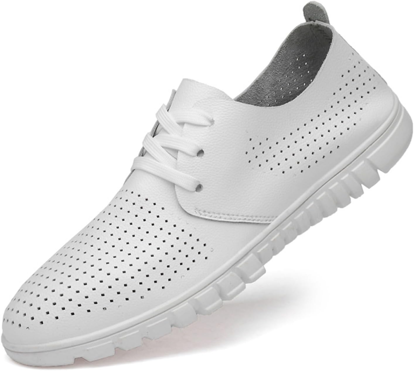 

Мужские модные кроссовки NIAIRKE из кожи, ретро стиль, повседневная обувь для мужчин, дышащие мужские кроссовки, белый