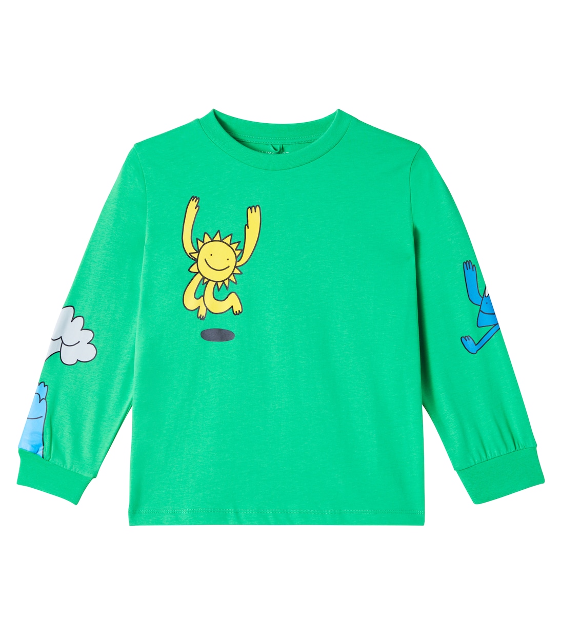 

Хлопковая толстовка с принтом Stella McCartney Kids, зеленый