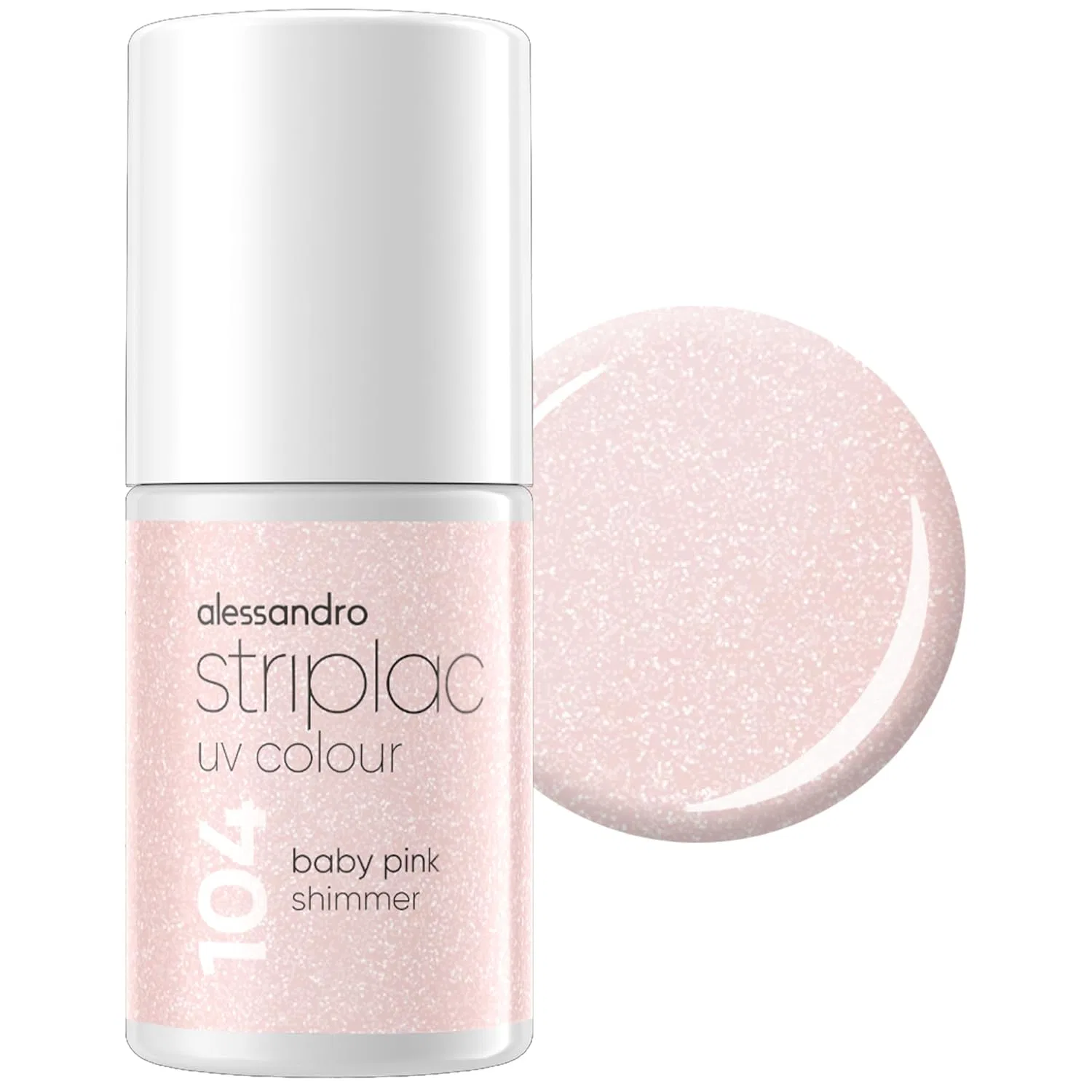 UV-лак для ногтей Baby Pink Shimmer от alessandro Striplac Alessandro