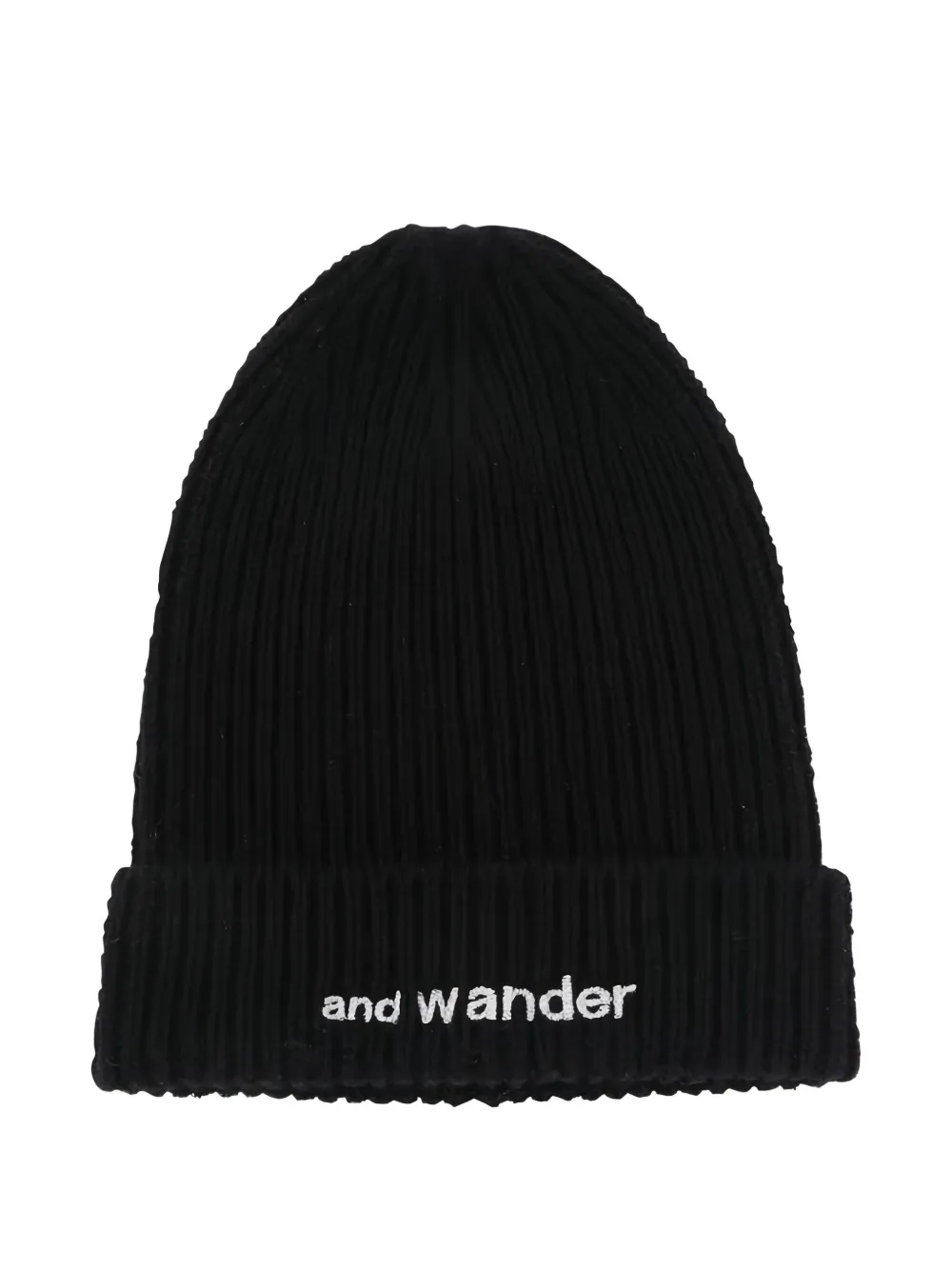 

Шапка бини в рубчик and Wander, черный