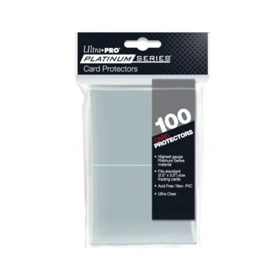 

Рукава серии Platinum — прозрачные (100), Card Sleeves - Standard (Ultra Pro)