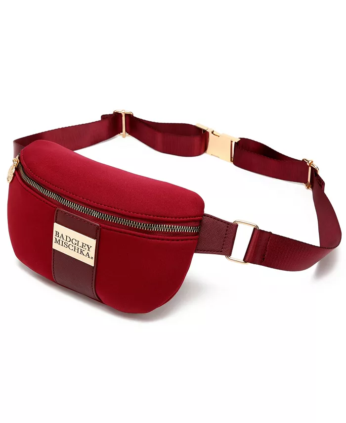 

Серый женский поясной рюкзак Scuba Belt Bag Fanny Pack Badgley Mischka, красный