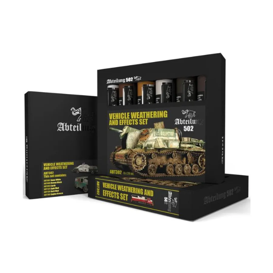 

Набор эффектов и везеринга для автомобиля, Abteilung 502 - Modelling Oils Sets (AK-Interactive)