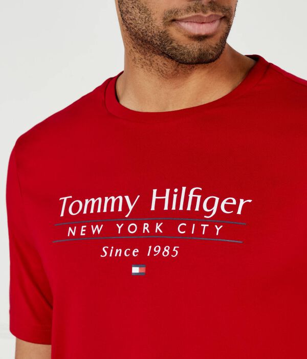 Футболка мужская Tommy Hilfiger с принтом, красный — фото 4