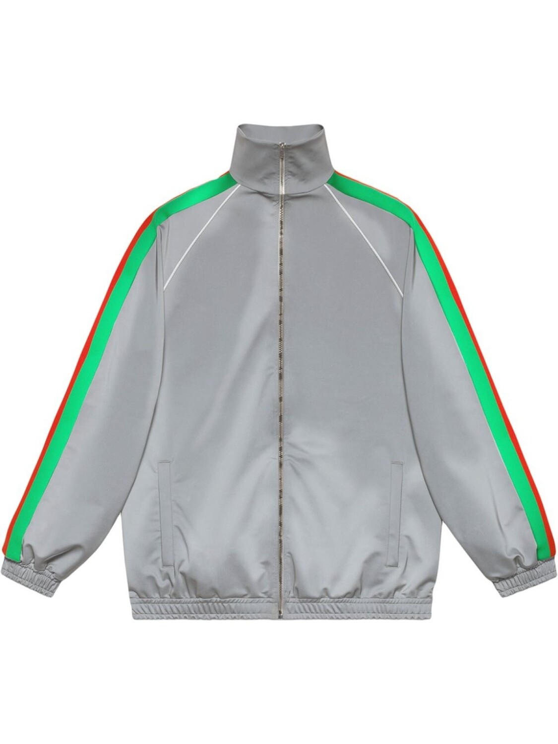 

Gucci спортивная куртка с отделкой Web, серебристый