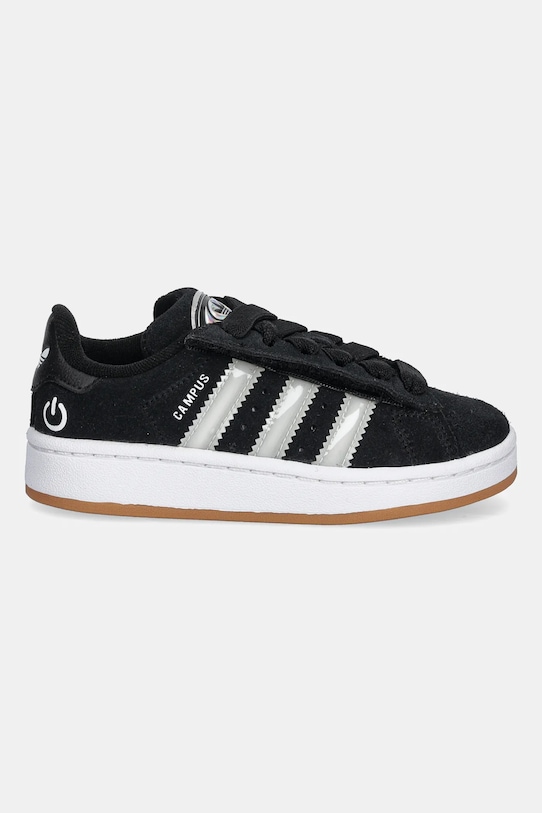 Детские замшевые кроссовки Campus 00s с LED-подсветкой Adidas Originals, черный — фото 2