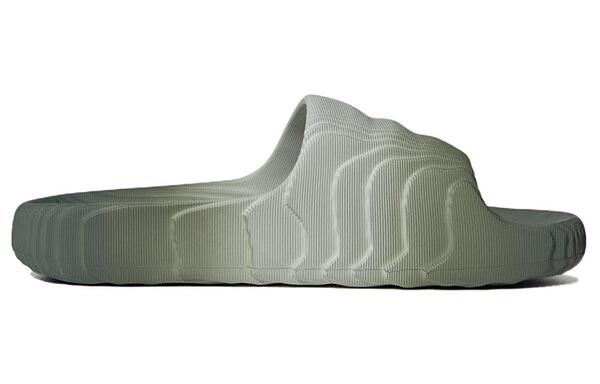 Тапочки оригиналы adilette 22 слайда Adidas, серебряный — фото 2