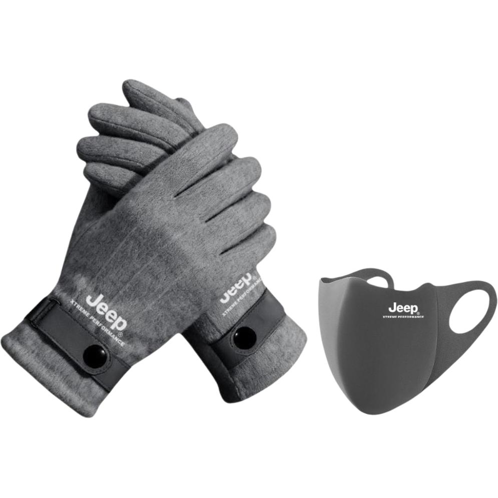 

Вязаные перчатки Unisex Jeep, темно-серый glove+face masks