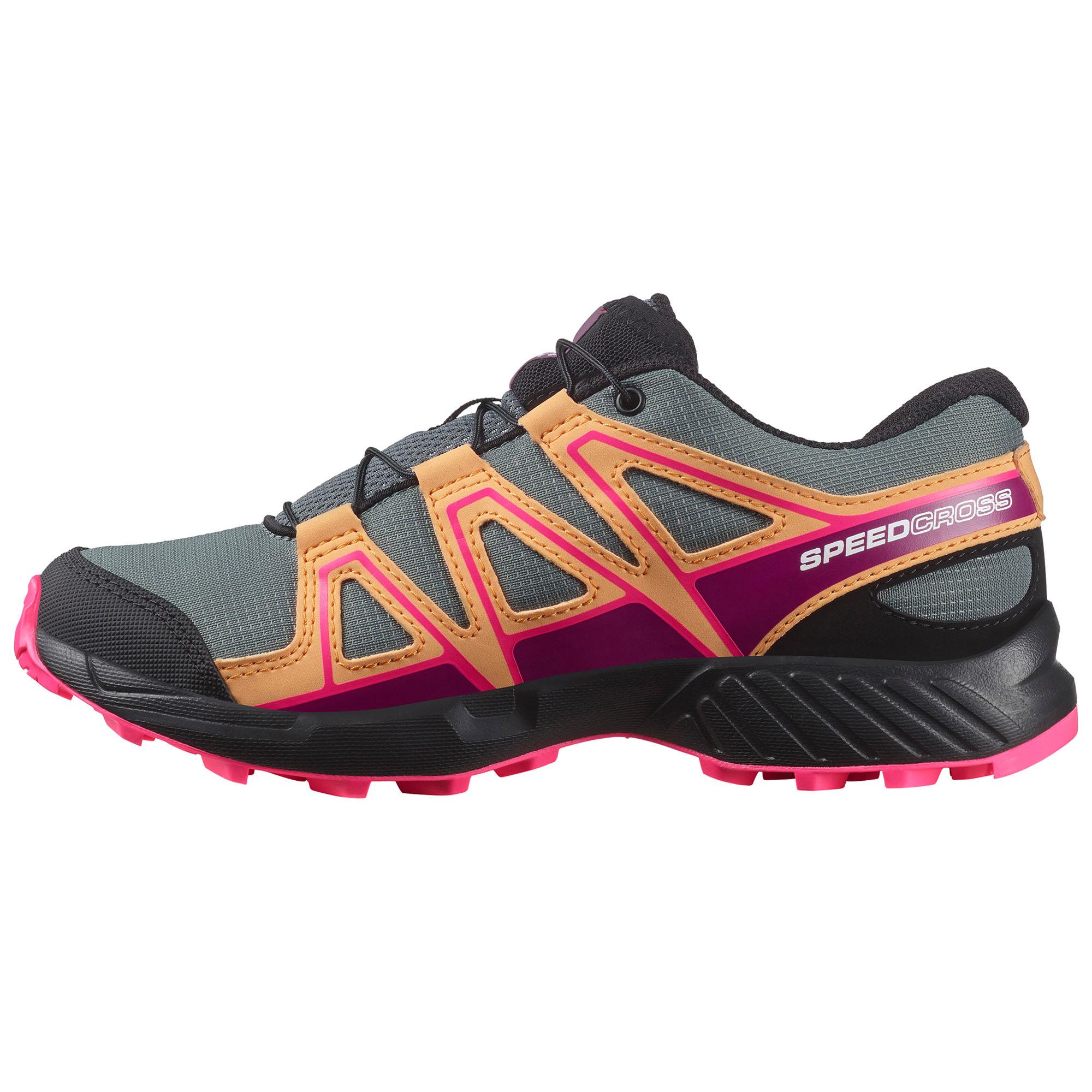 Детские походные ботинки Speedcross Salomon, Sedona Sage/Papaya/Knockout Pink — фото 3