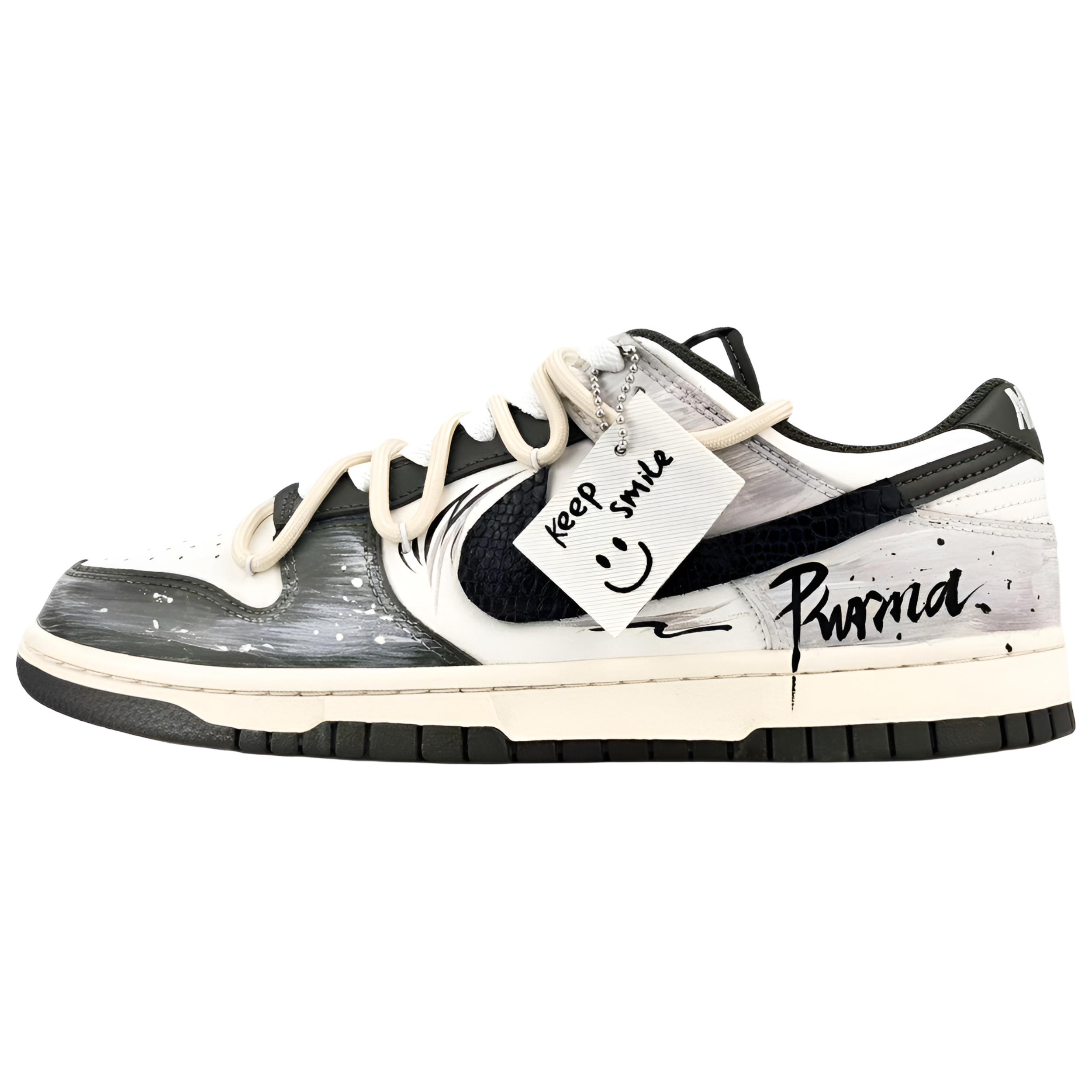 

Nike Мужские кроссовки для скейтбординга Dunk Abrasion Resistant Low top серо-зеленые