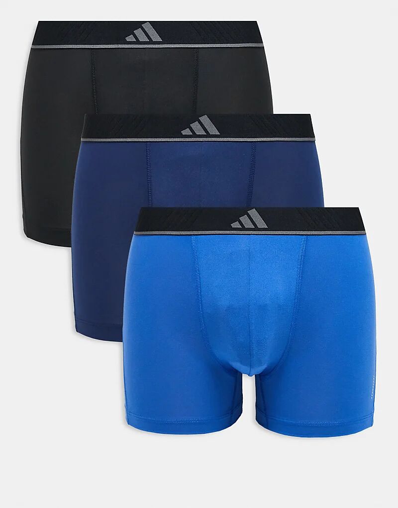 

Комплект из 3 спортивных трусов Adidas Active Micro Flex черного, темно-синего и синего цветов
