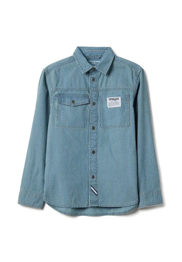 Рубашка Ovs, White/Light Blue