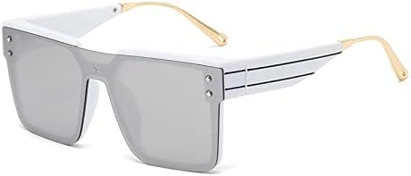 

Большие солнцезащитные очки для женщин, ретро-очки с градиентным переходом, мужские синие очки в крупной оправе, винтажные очки с защитой от УФ-излучения UV400 MTZJH, 4