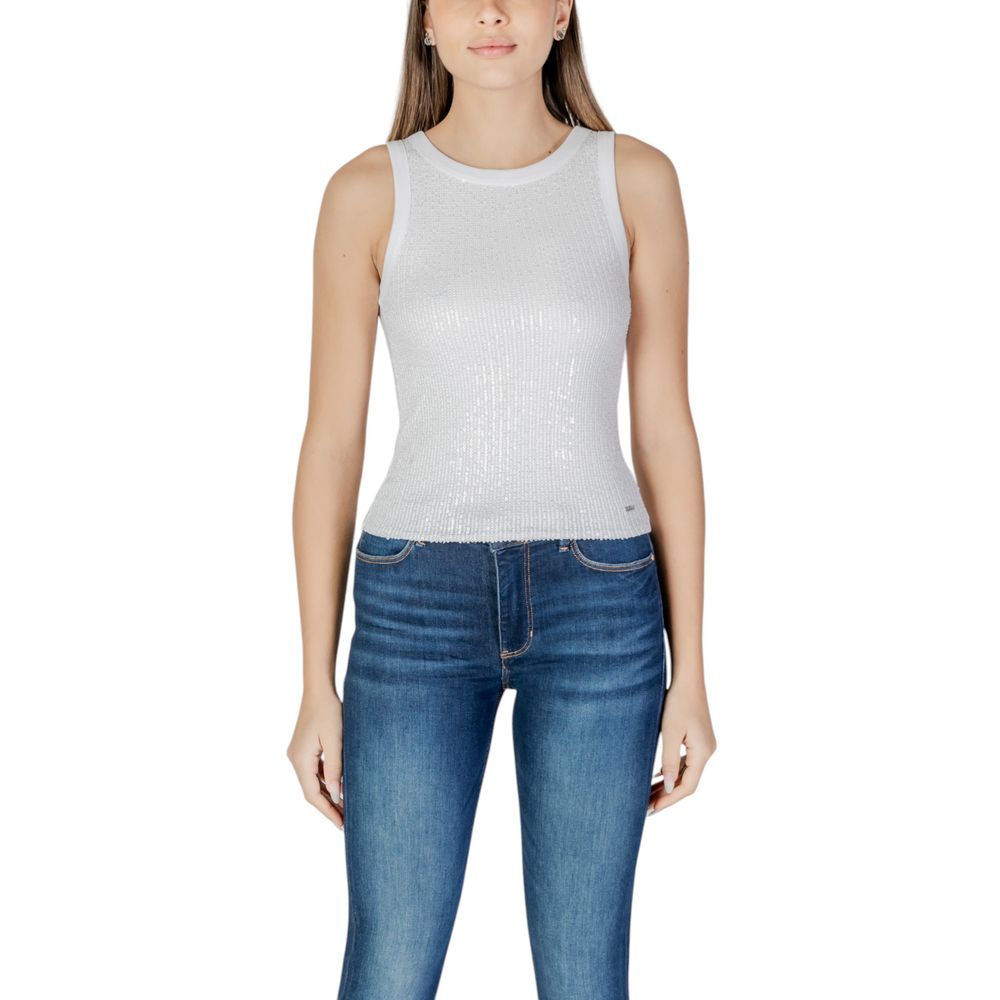 

Белые хлопковые топ и футболка GUESS