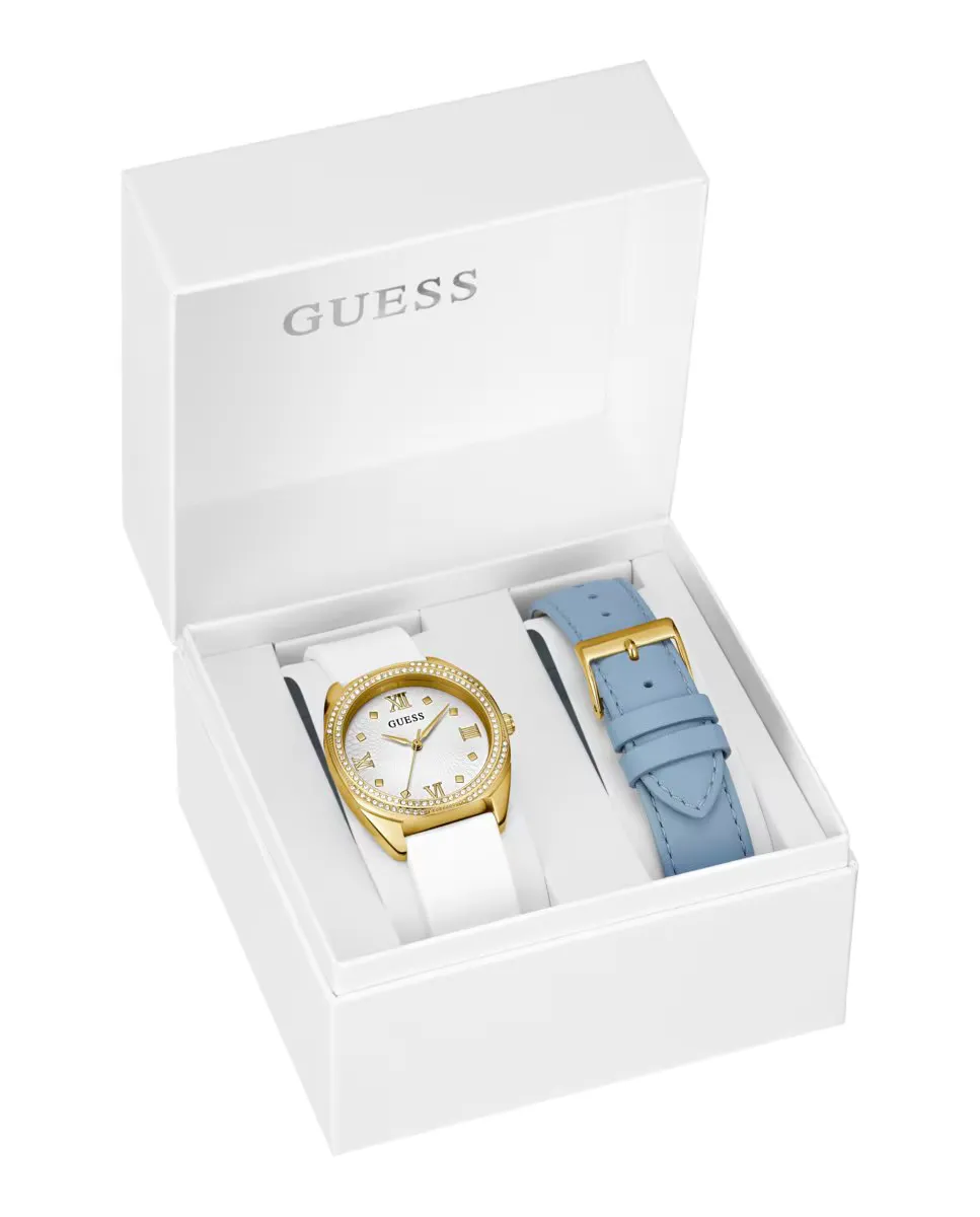 

Женские кожаные часы Delilah GW0691L2 с белым ремешком Guess, белый