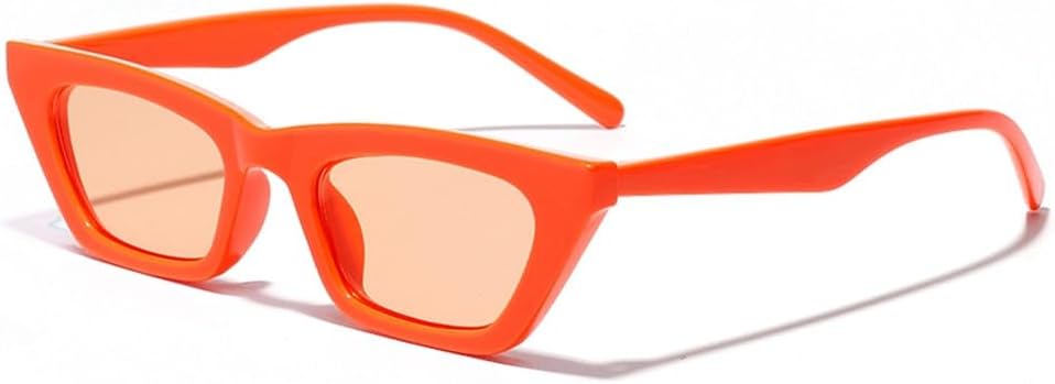 

Ретро солнцезащитные очки «кошачий глаз» для женщин, оранжевые, летний стиль, женские солнцезащитные очки для мужчин, квадратные, черные, с леопардовым принтом WNCKSQ, Orange